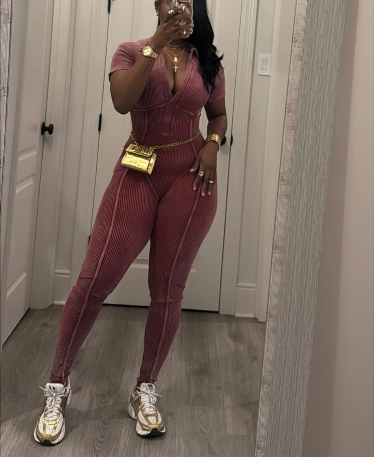 Wine down acid jumpsuit